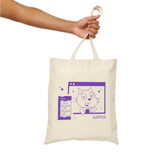 Imagine, Create, Share - Scratch Cat Canvas Tote Bag