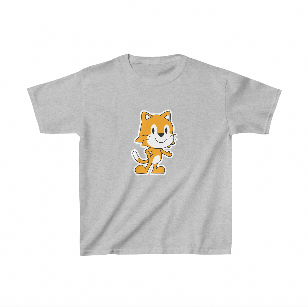 ScratchJr Kitten T-Shirt - Kids Heavy Cotton™ Tee (Youth Sizes)